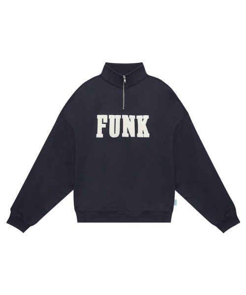 MUSINSA | INSTANTFUNK Ms Applique Logo Half Zip - Navy