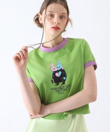 Bond Bunny Crop Tee Lime