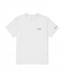 S23MMTTS12 퀵드라이 소매 레터링 반팔 티셔츠 White