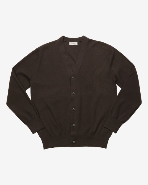 Essential Half Milano Cardigan (Brown)
