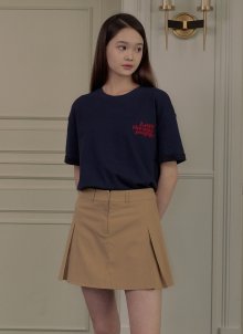 CHINO MINI SKIRT W/INNER PANTS_Beige