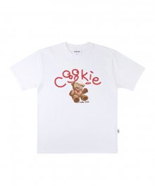 [16수] COOKIE 오버핏 반팔 티셔츠 AS1002 (화이트)