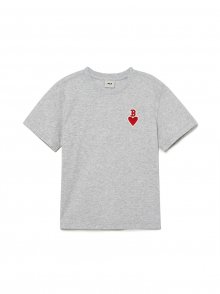 하트 로고 반팔 티셔츠 BOS (L.Melange Grey)