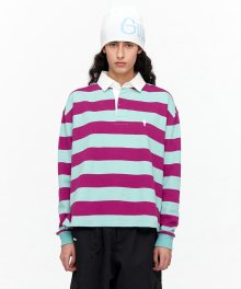 STRIPE RUGBY T-SHIRT mint