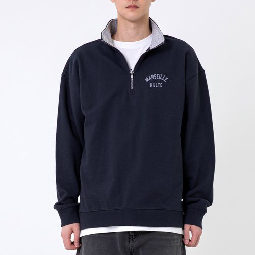 Свитшот HALF ZIP CREWNECK — Dark Navy