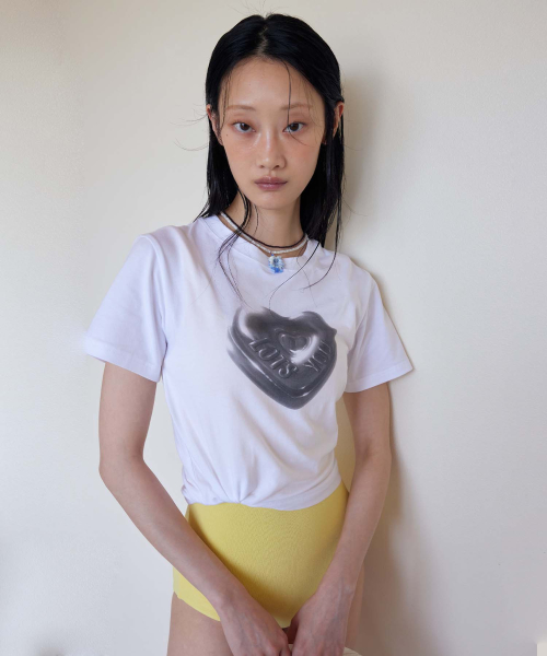 라츠유(LOTSYOU) lotsyou_Heart Candy T-shirt ver.2 White