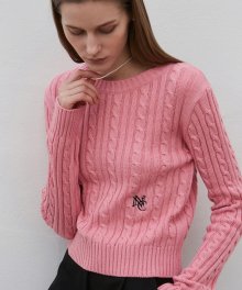 ESSENTIAL NNC CABLE KNIT_PINK