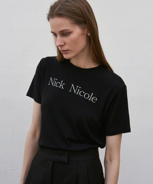 MUSINSA | NICK&NICOLE NICOLE CLASSIC LOGO T-Shirt_BLACK