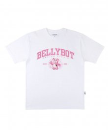 [벨리곰 콜라보] Bellybot 남여공용 오버핏 반팔 티셔츠 BS207 (화이트)