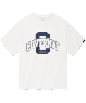 커버낫(COVERNAT) 아치 C 로고 레이어 티셔츠 화이트