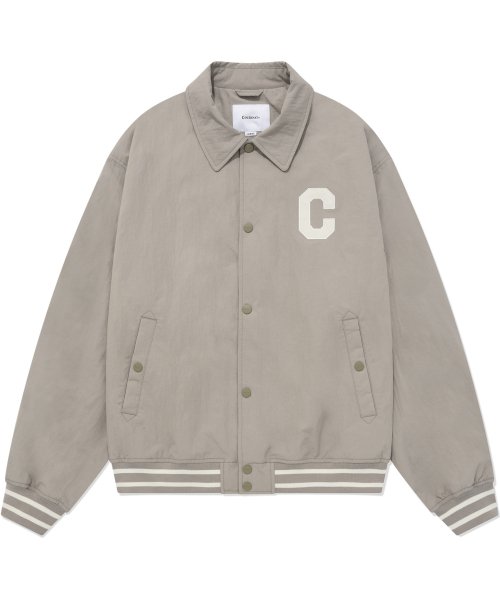 Бейсбольная куртка с воротником и лого C, Beige