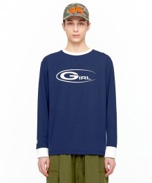 SPORTY JERSEY TOP navy