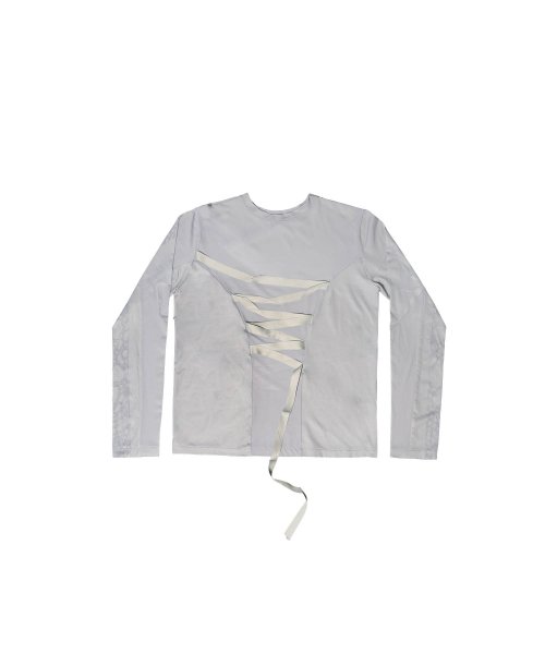 MUSINSA | OJOS Backward Printed Sleeve / Cool Gray