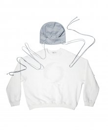 Detachable Hipsack Sweatshirt / White