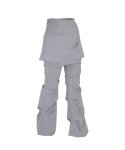 오호스(OJOS) Wrap Over Tuck Pants / Grey
