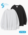 2PACK (올시즌) Sorona® 베이직 코튼 레이어링 티셔츠_4 COLOR