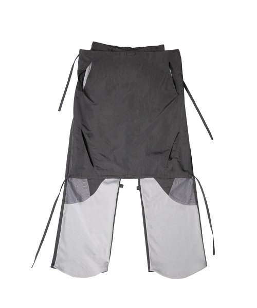 MUSINSA | OJOS Apron Nylon Pants / Charcoal