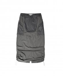 3-Way Nylon String Skirt / Black