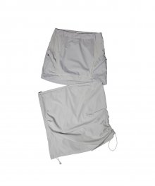 3-Way Nylon String Skirt / Grey