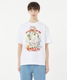 POWER WORLD TEE white