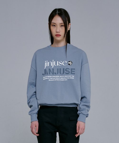 JINJUSE LOGO SWEATSHIRT синий