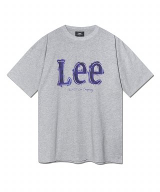 리(LEE) 브러쉬 터치 로고 티셔츠 그레이