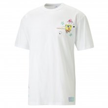 푸마Ⅹ스폰지밥 그래픽 반소매 티셔츠 - 화이트 / 620691-02
