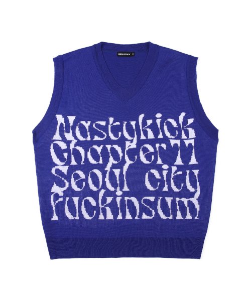 MUSINSA | NASTYKICK [NSTK] Kinsum Knit Vest (Blue)_K22QB634