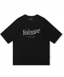 Y.E.S Raglan Waffle Tee Black