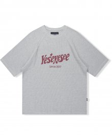 Y.E.S Raglan Waffle Tee Grey