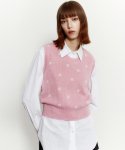 무디디(MUDIDI) Camellia knit vest 001 Pink