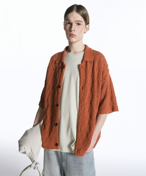 인사일런스(insilence) 크래프트 스카시 카디건 ORANGE BROWN