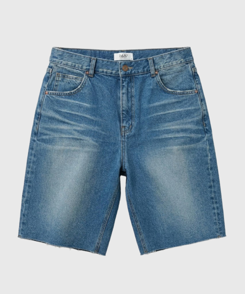 Бермуды из винтажного денима, Washed Blue