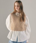 아바몰리(AVA MOLLI) Melange Knit Vest (BEIGE)