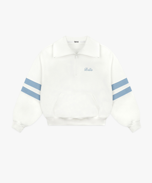 Свитшот с полумолнией Flip White