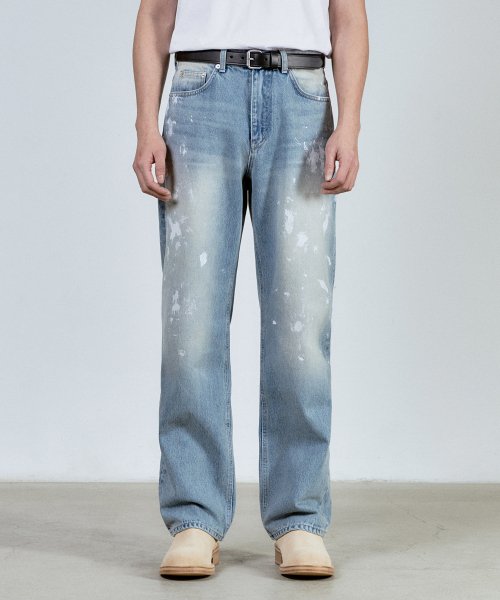 51066 CONE SPLASH EFFECT JEANS широкий прямой