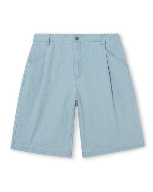 denim linen shorts