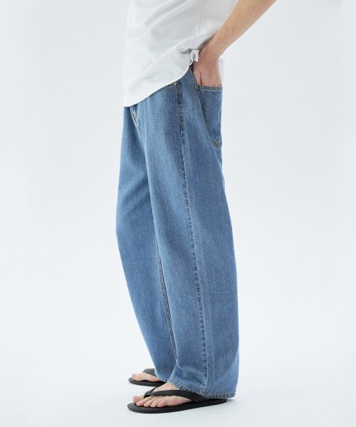 MUSINSA | TRILLION Biostone Washing Summer Cool Wide Denim Pants_SUMMER ...