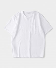 수피마 50수 프리미엄 포켓 티셔츠 WHITE