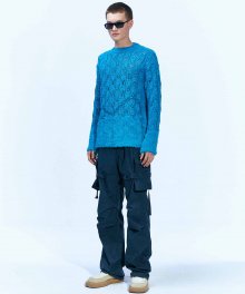 구에라 네트 크루넥 스웨터 atb857m(BLUE)