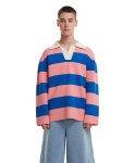 트렁크프로젝트(TRUNK PROJECT) Stripe Polo Sweater_PINK/BLUE