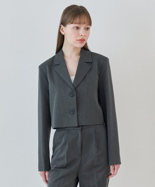 tailor semi crop куртка (угольная)