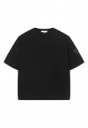 리버클래시(LIBERCLASSY) LJS41116 블랙 오버핏 텍스쳐 믹스 MA-1 티셔츠