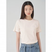 [Essential] 슬럽 라운드넥 반소매 티셔츠  아이보리 (BF3342CE10)