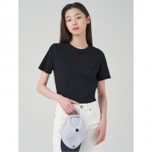 [Essential] 슬럽 라운드넥 반소매 티셔츠  블랙 (BF3342CE15)