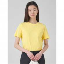 [Essential] 슬럽 라운드넥 반소매 티셔츠  옐로우 (BF3342CE1E)