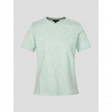 [Essential] 슬럽 라운드넥 반소매 티셔츠  멜란지 그린 (BF3342CE1M)