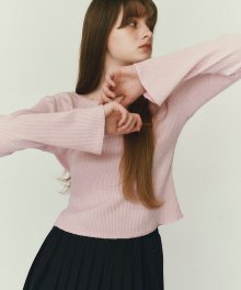 TWINKLE RIBBED TOP - PINK