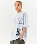 MG COLLAGE GRAPHIC T-SHIRT - L/GREY