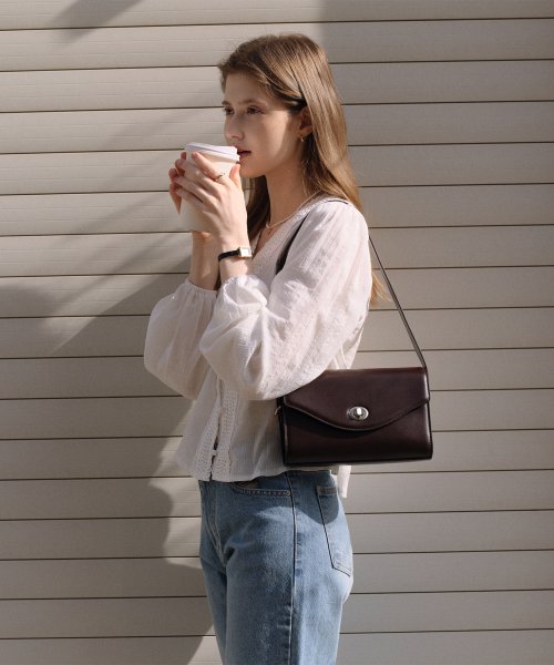 ショルダーバッグ・ポシェット OVHEE Mignon Shoulder bag dark brown Mignon Hobo bag Designer fashion, Seoul-fully created | W Concept